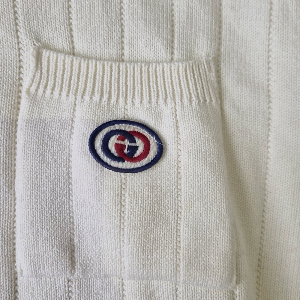 Gucci White Polo with Burgundy-Trim Collar and Hem - Picture 4 of 7